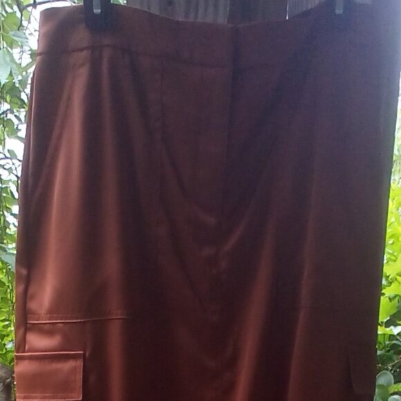 👜House of Harlow 1960 Copper Cargo Maxi Skirt Size: M NWT - Picture 5 of 8